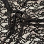 dantela elastica neagra florala