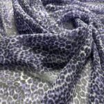 Voal animal print mov-gri
