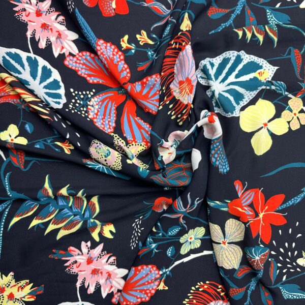 Triplu voal imprimat floral