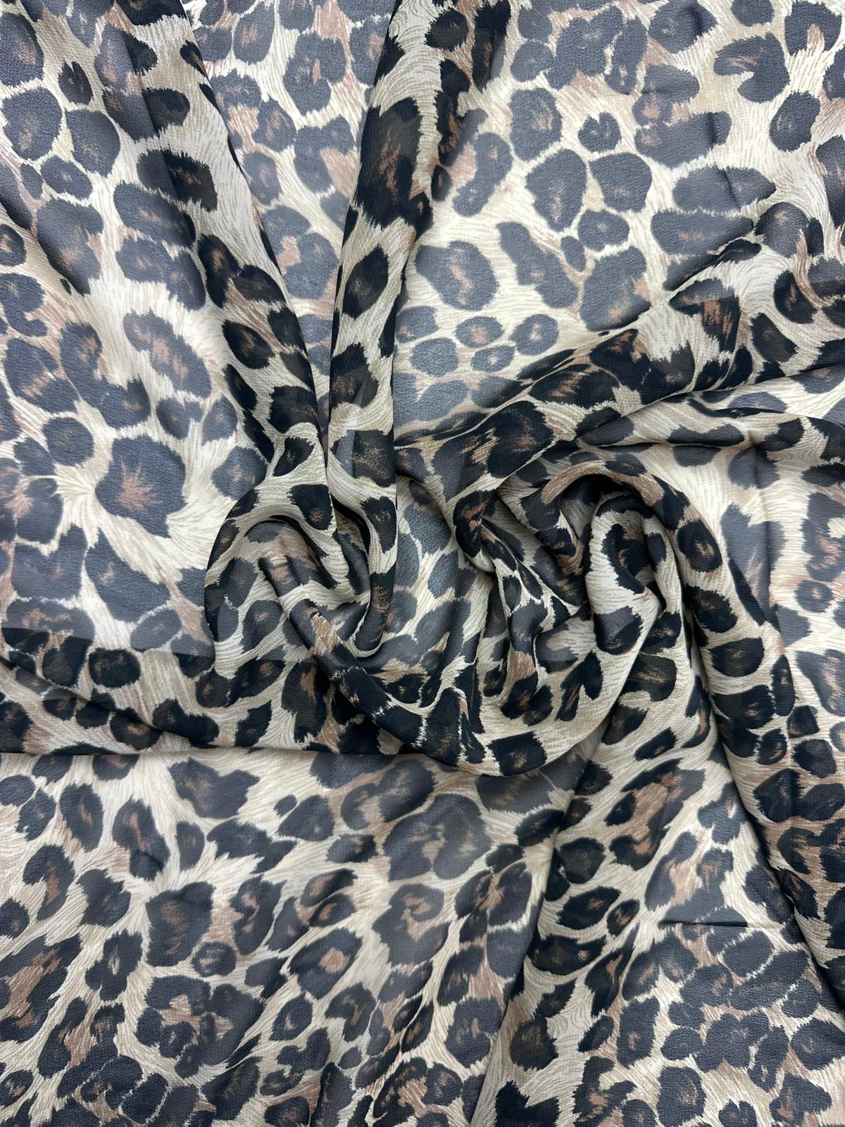 Voal leopard bej voal leopard bej