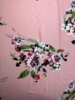 Triplu voal roz floral bujori