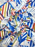 triplu voal geometric multicolor