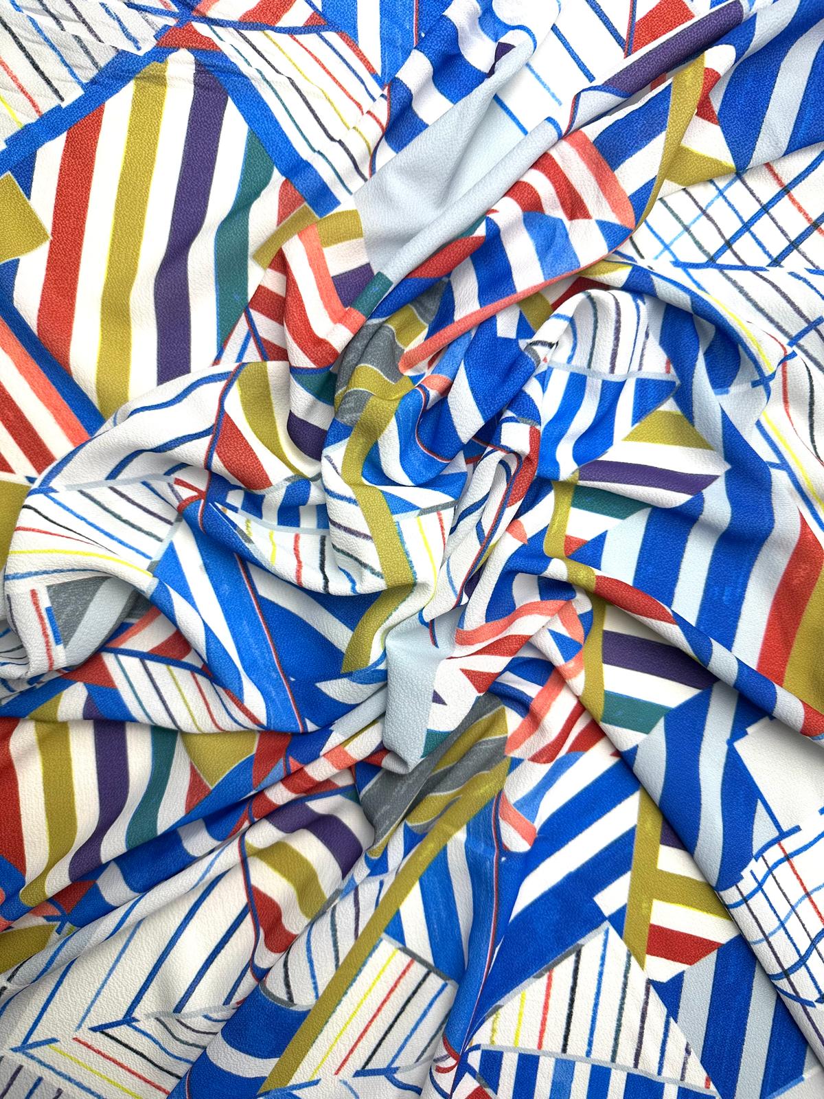 Triplu voal geometric multicolor triplu voal geometric multicolor