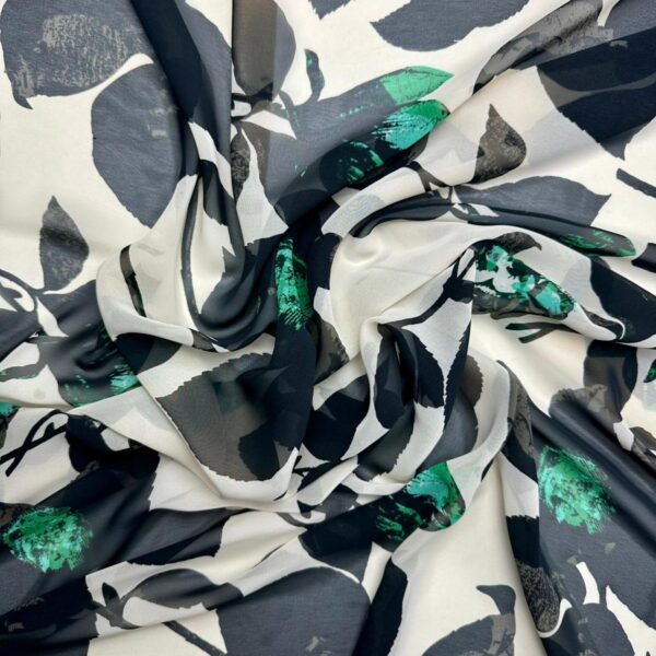 voal floral verde smarald