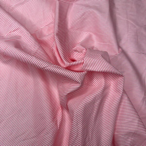 poplin bumbac camasa dungi roz