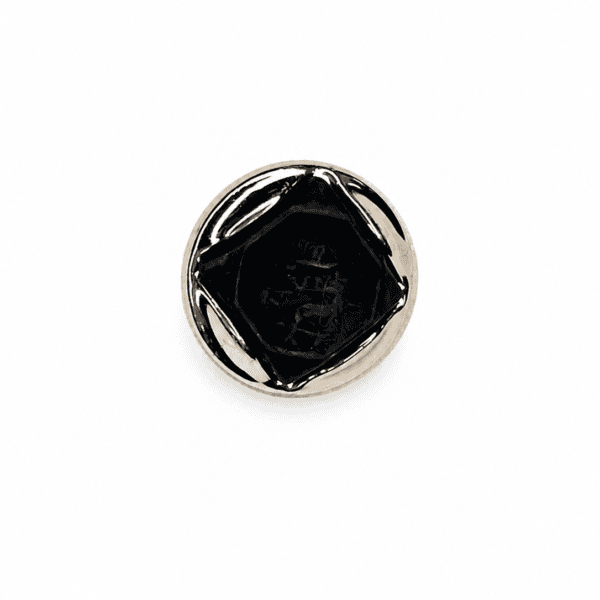 nasture decorativ argintiu negru 16 mm