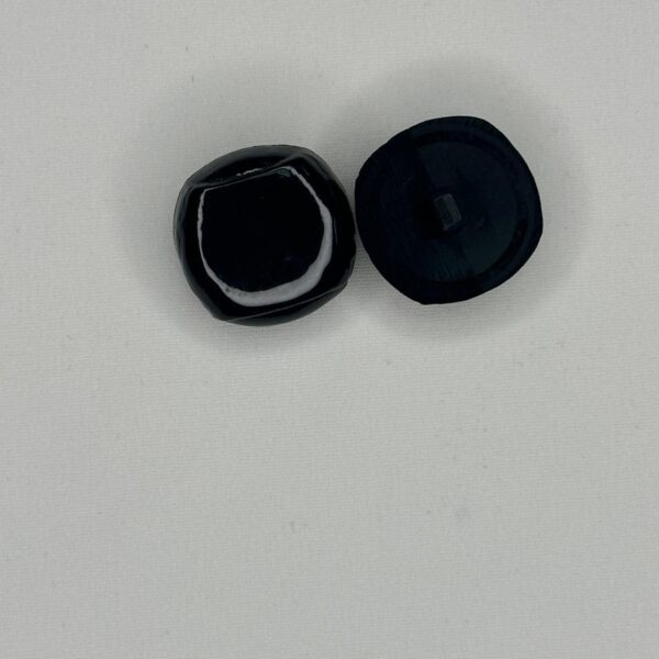 Nasture decorativ negru lucios 26 mm
