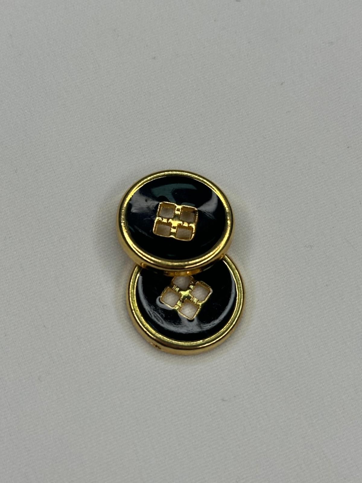 nasture decorativ negru auriu 28 mm nasture decorativ negru auriu 28 mm