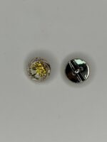 Nasture decorativ auriu cu cristal floral 25 mm - imagine 2