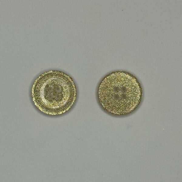 nasture decorativ auriu glitter 23 mm