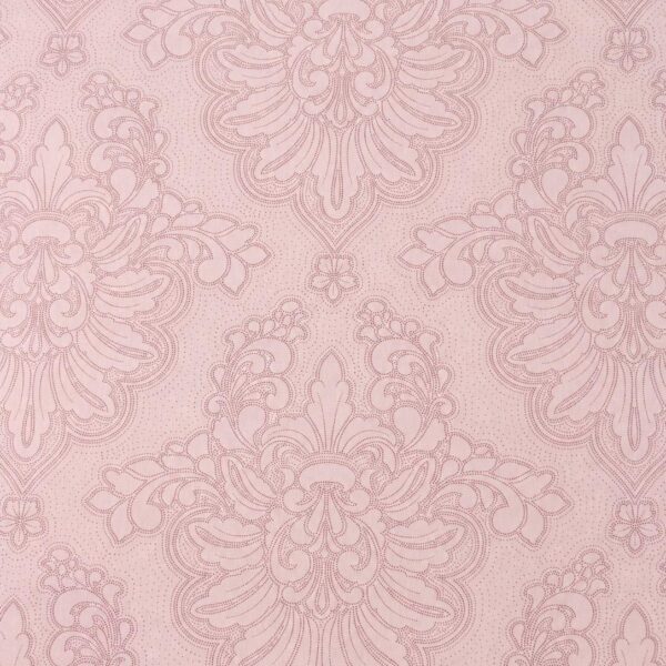 material pentru lenjerii de pat model baroc roz pudrat