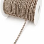 bandă decorativă cu micro strasuri rose gold