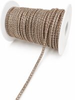 bandă decorativă cu micro strasuri rose gold