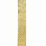 galon decorativ auriu cu model geometric grecesc