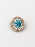 nasture decorativ turcoaz floral 25 mm