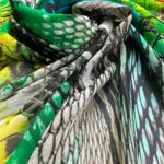 voal imprimeu animal print verde