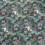 Voal imprimat floral turcoaz