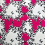 Voal Fucsia cu Imprimeu Floral