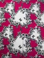 Voal Fucsia cu Imprimeu Floral - imagine 2