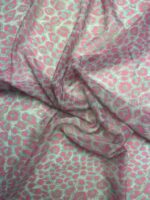 Voal Imprimat Animal Print Roz Turcoaz - imagine 3